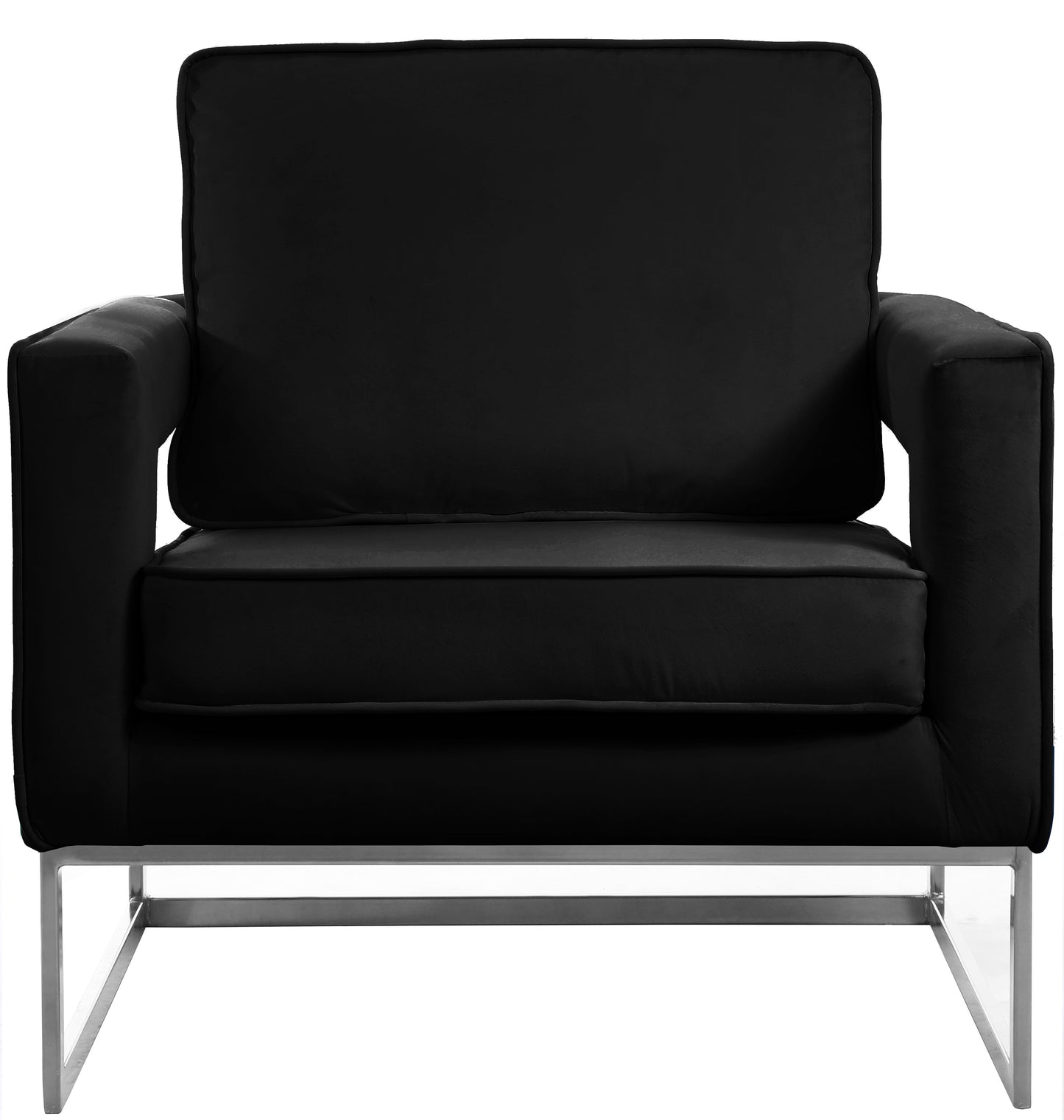 madelyn black velvet accent chair