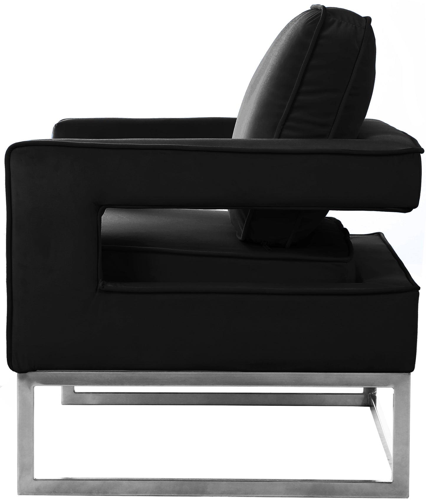 madelyn black velvet accent chair