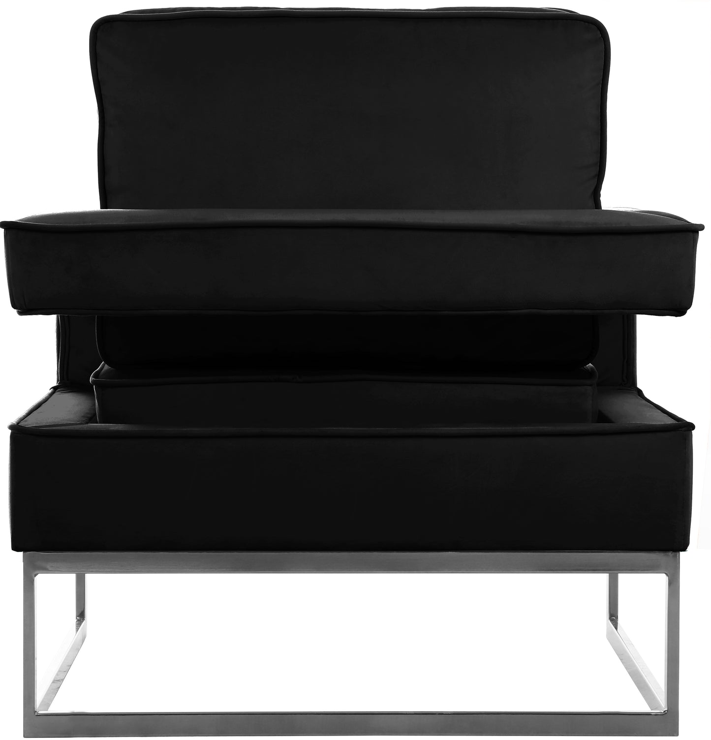 mila black velvet accent chair black