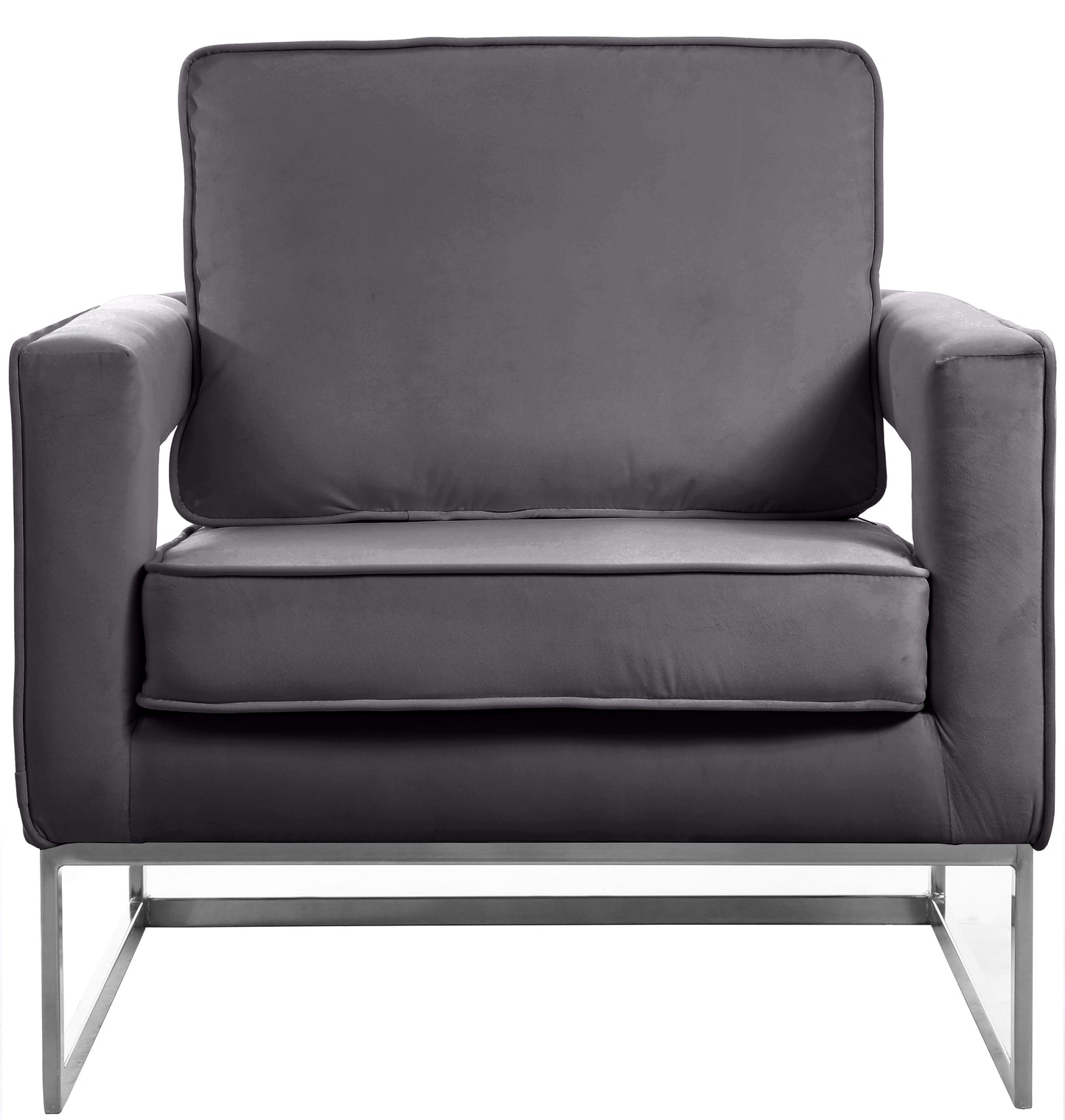 madelyn grey velvet accent chair