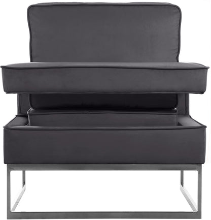 Mila Grey Velvet Accent Chair Grey