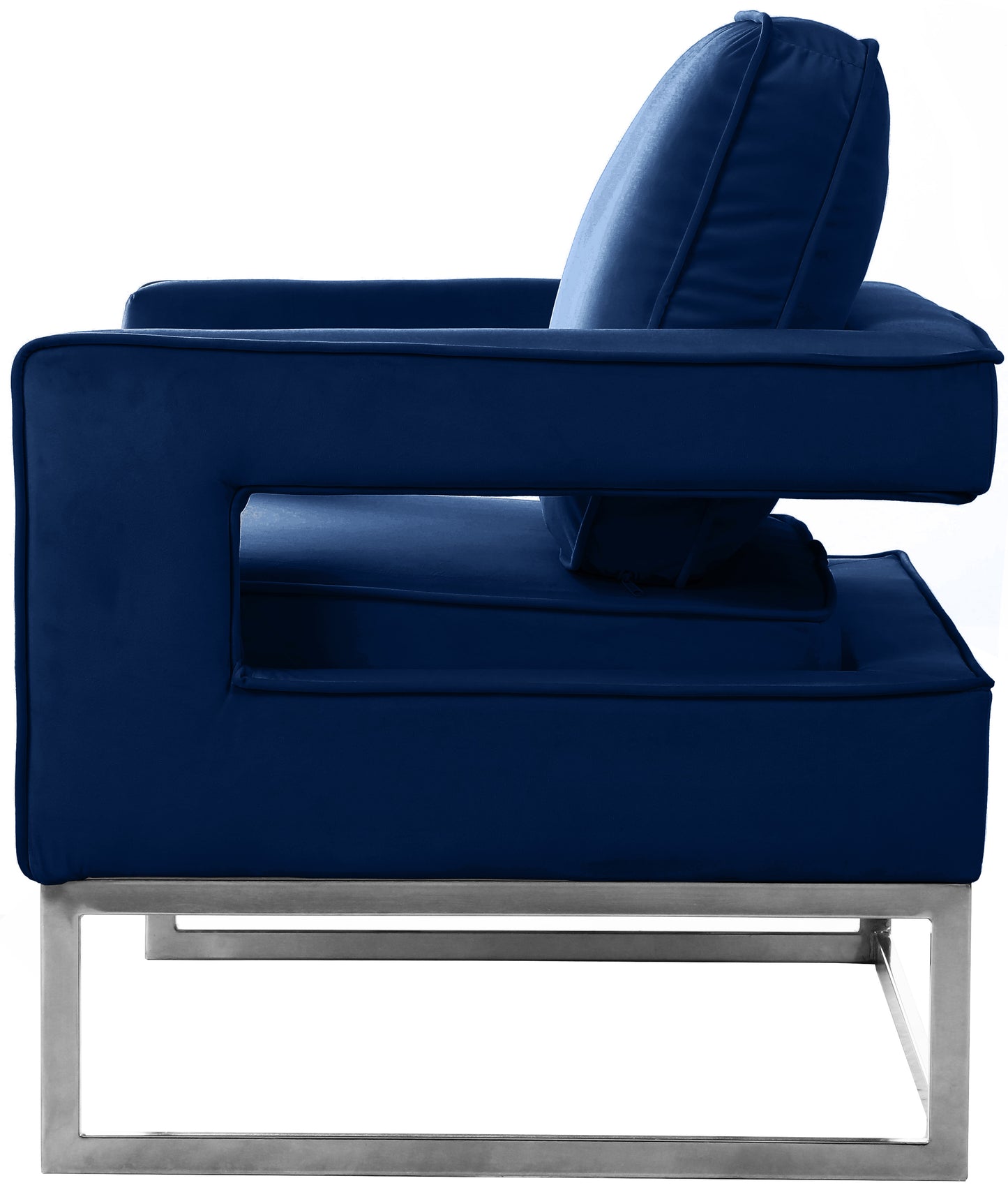 madelyn navy velvet accent chair