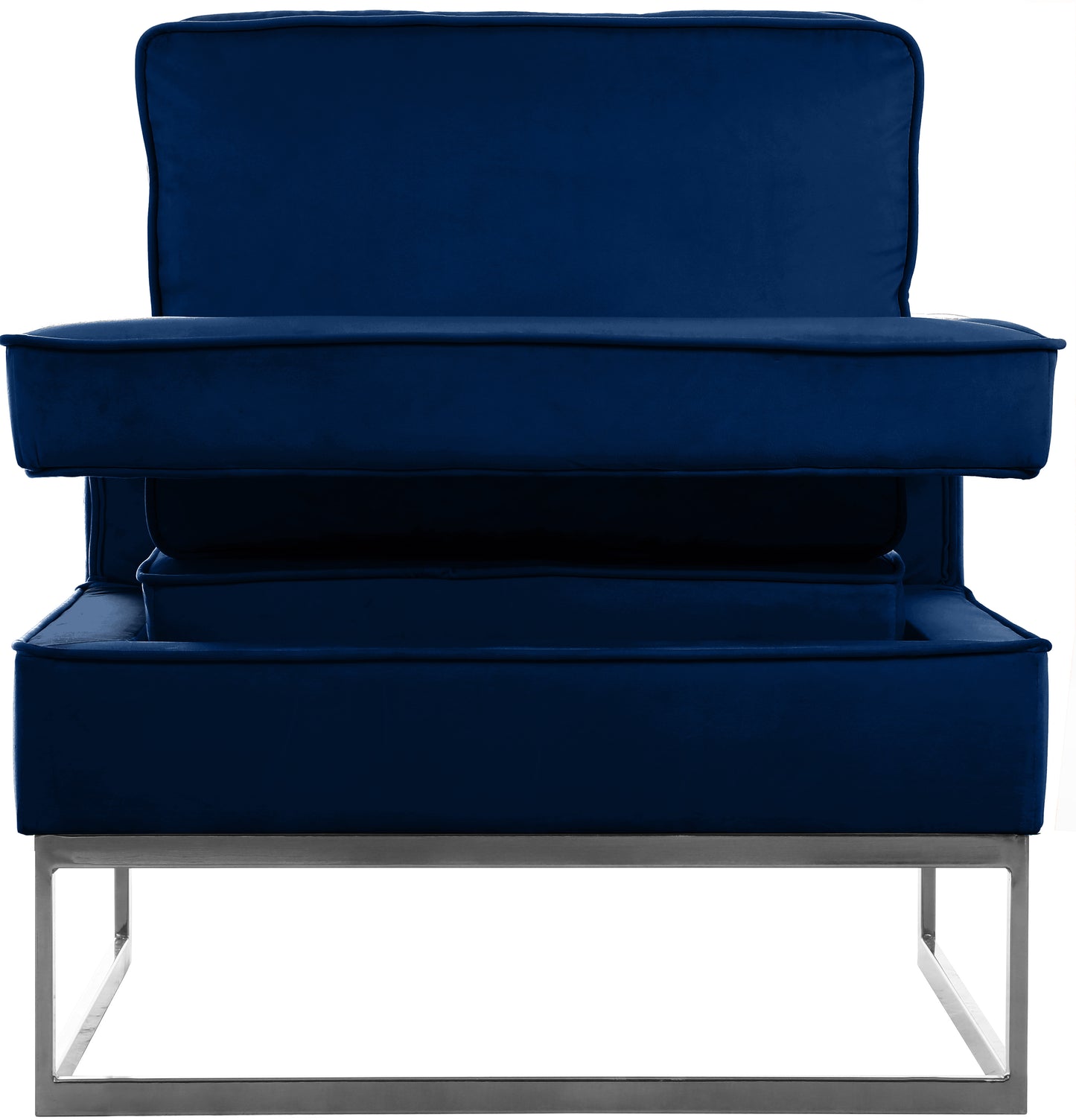 mila navy velvet accent chair navy