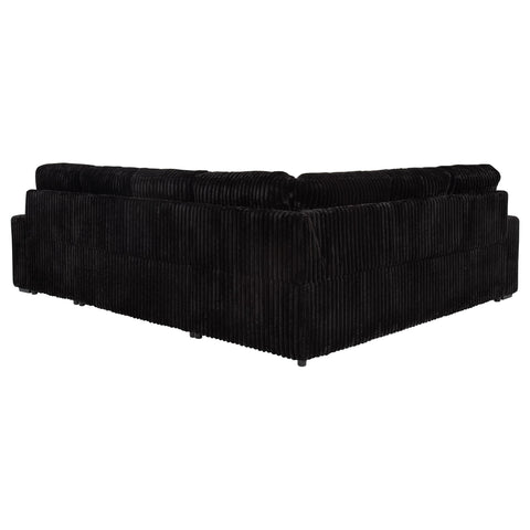 Lazaro Sleeper Sectional Sofa Storage Chaise Black
