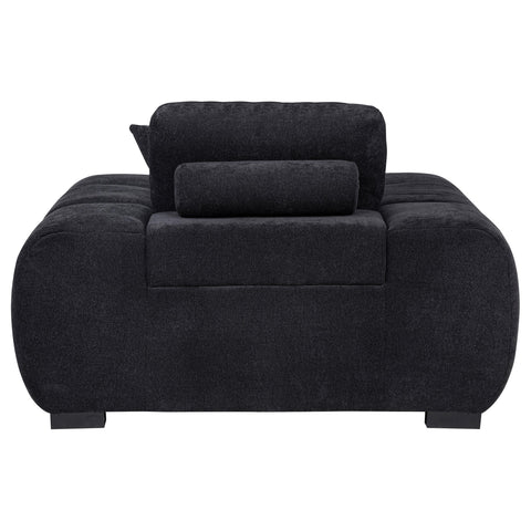 Schwartzman Upholstered Track Arm Accent Chair Black