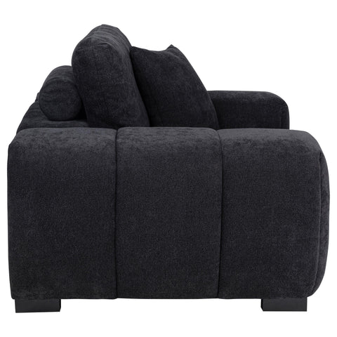 Schwartzman Upholstered Track Arm Accent Chair Black
