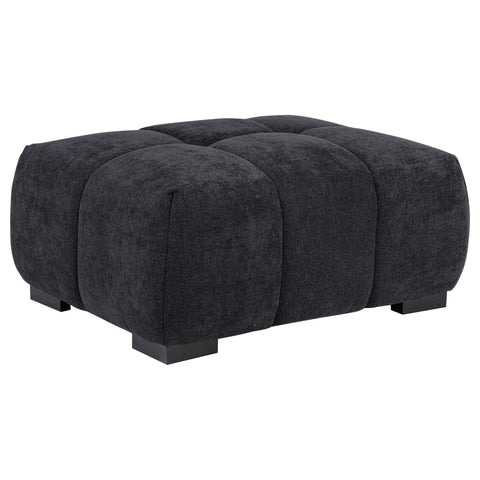 Schwartzman Upholstered Rectangular Ottoman Black