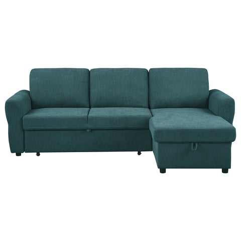 Onslow Upholstered Storage Sleeper Sectional Sofa TealTeal Blue