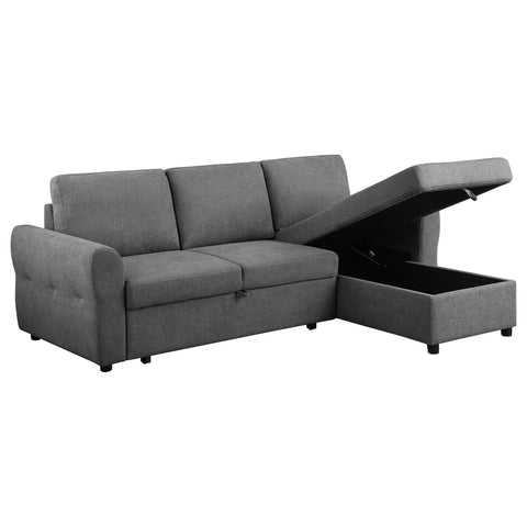 Onslow Upholstered Storage Sleeper Sectional Sofa GreyGrey
