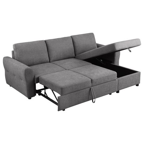 Onslow Upholstered Storage Sleeper Sectional Sofa GreyGrey