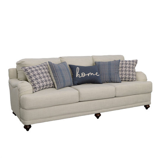 Clint Upholstered English Arm Sofa Light Grey and BlueLight Grey / Blue