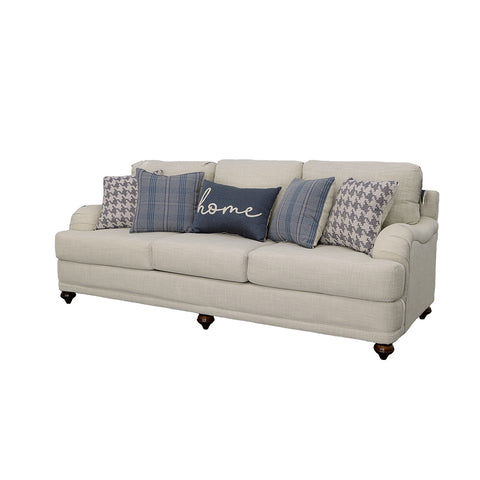 Clint Upholstered English Arm Sofa Light Grey and BlueLight Grey / Blue