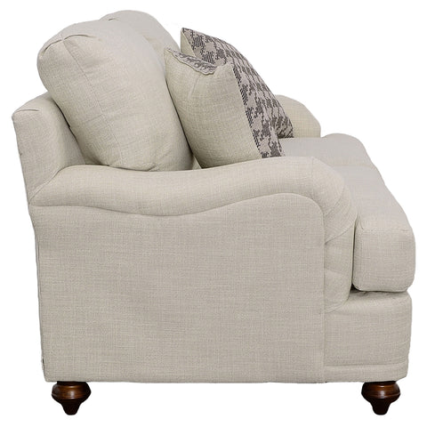 Clint Upholstered English Arm Loveseat Light Grey and GreyLight Grey / Grey