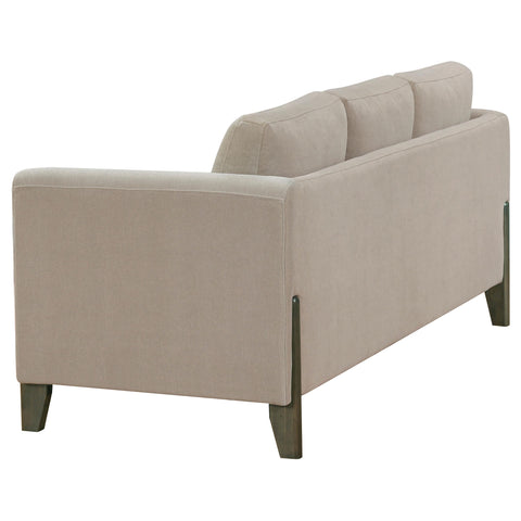 Bowen 3-piece Upholstered Panel Arm Sofa Set Taupe