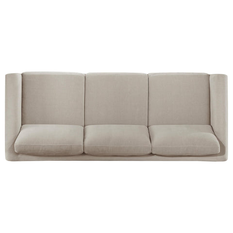 Bowen 3-piece Upholstered Panel Arm Sofa Set Taupe