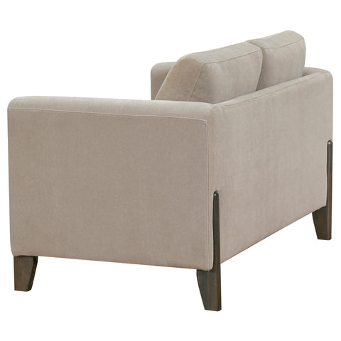 Bowen 3-piece Upholstered Panel Arm Sofa Set Taupe