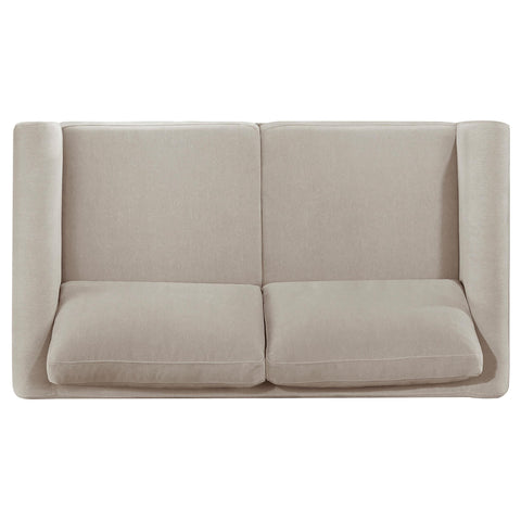 Bowen 3-piece Upholstered Panel Arm Sofa Set Taupe