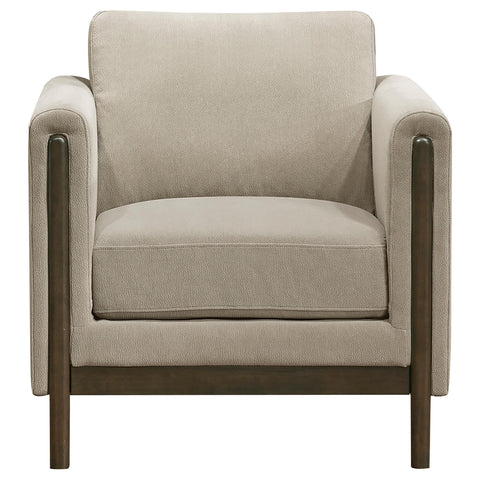 Bowen 3-piece Upholstered Panel Arm Sofa Set Taupe