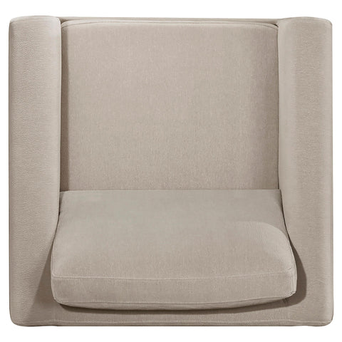 Bowen 3-piece Upholstered Panel Arm Sofa Set Taupe