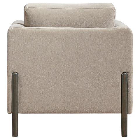 Bowen Fabric Upholstered Panel Arm Accent Chair Taupe