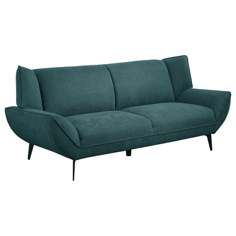 Ollie 3-piece Upholstered Flared Arm Sofa Set Teal BlueTeal Blue