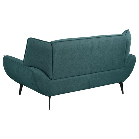 Ollie Upholstered Flared Arm Loveseat Teal BlueTeal Blue