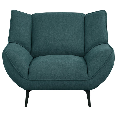 Ollie Upholstered Flared Arm Accent Chair Teal BlueTeal Blue