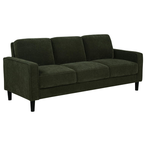 Blaine 77-inch Fabric Upholstered Track Arm Sofa Matcha Green
