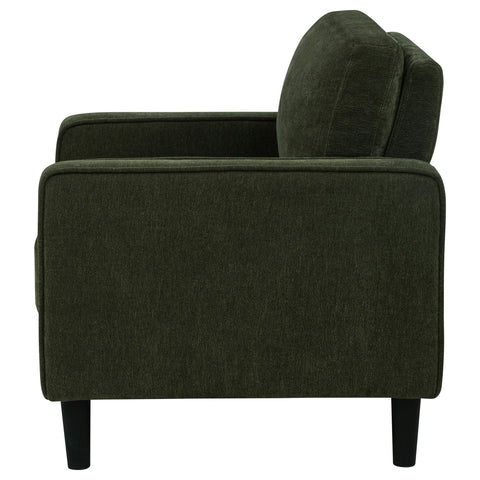 Blaine Fabric Upholstered Track Arm Accent Chair Matcha Green