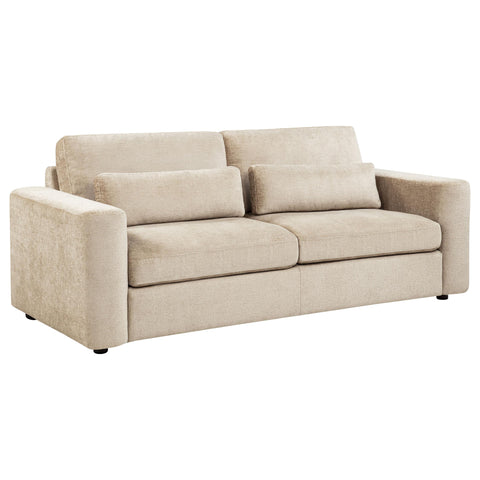 Dorset Chenille Upholstered Track Arm Sofa Camel