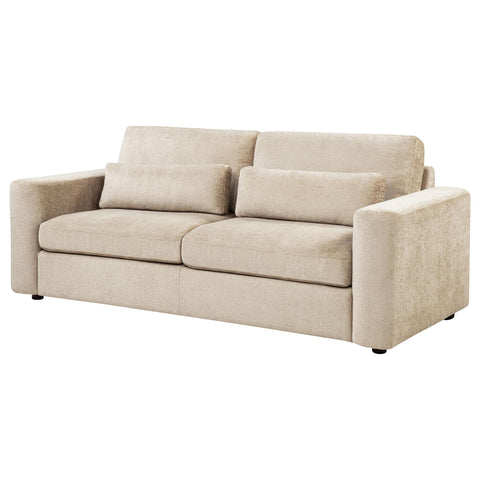 Dorset Chenille Upholstered Track Arm Sofa Camel