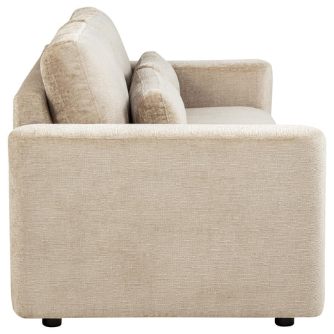 Dorset Chenille Upholstered Track Arm Sofa Camel