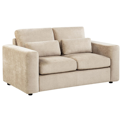 Dorset Chenille Upholstered Track Arm Loveseat Camel