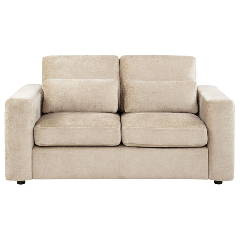 Dorset Chenille Upholstered Track Arm Loveseat Camel