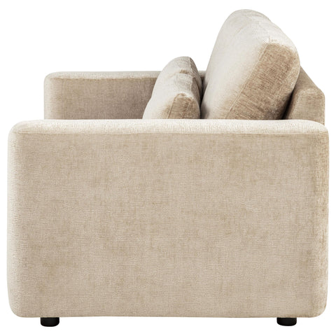 Dorset Chenille Upholstered Track Arm Loveseat Camel