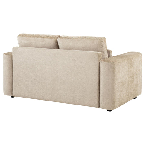Dorset Chenille Upholstered Track Arm Loveseat Camel