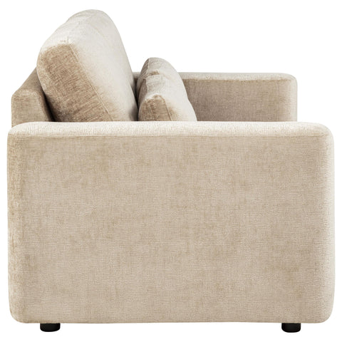 Dorset Chenille Upholstered Track Arm Loveseat Camel