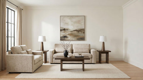 Dorset Chenille Upholstered Track Arm Loveseat Camel