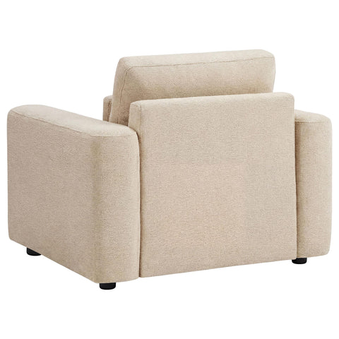 Dorset Chenille Upholstered Track Arm Accent Chair Camel