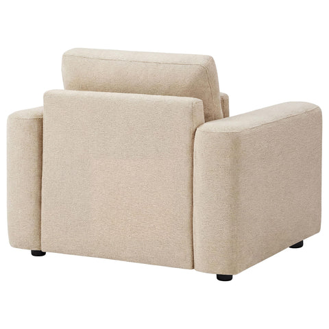 Dorset Chenille Upholstered Track Arm Accent Chair Camel