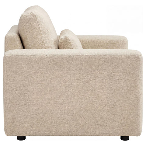 Dorset Chenille Upholstered Track Arm Accent Chair Camel