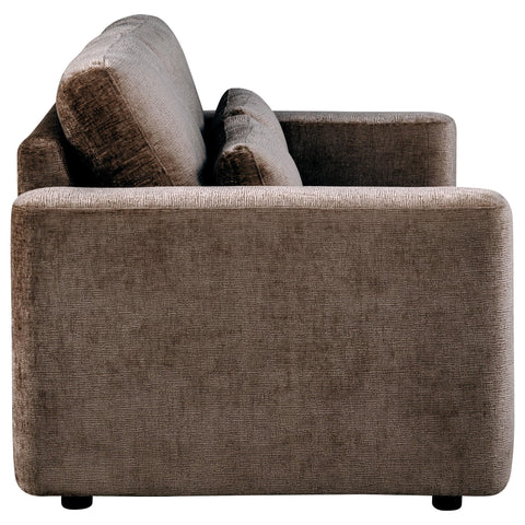 Dorset Chenille Upholstered Track Arm Loveseat Chocolate