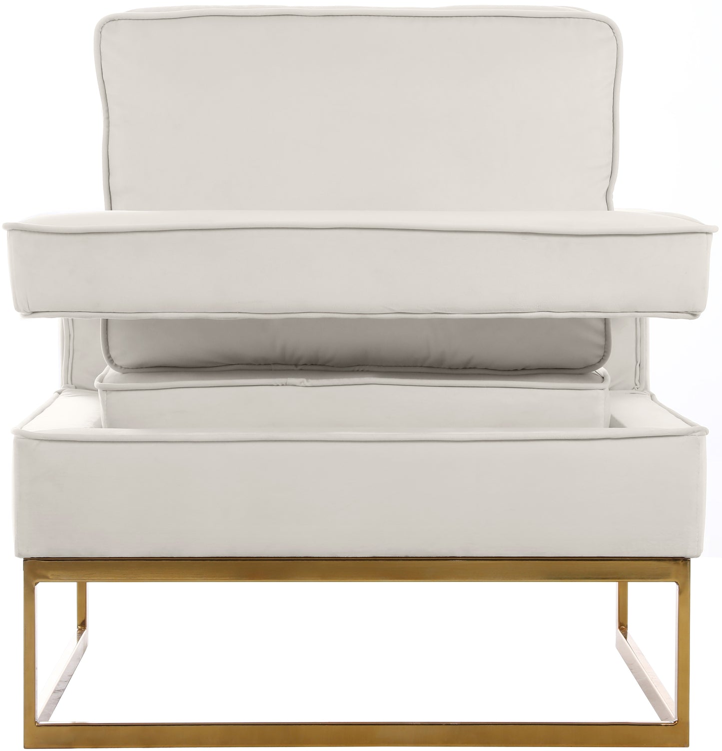 mila cream velvet accent chair cream