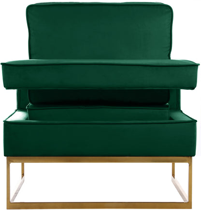 Mila Green Velvet Accent Chair Green