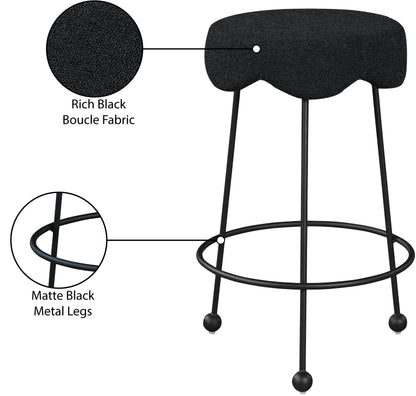 Coco Black Fabric Counter Stool C