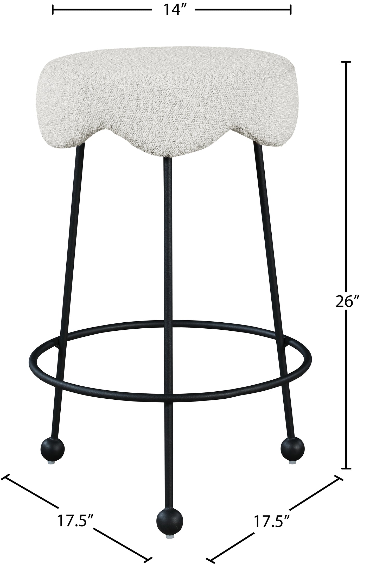 coco cream fabric counter stool c