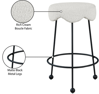 Coco Cream Fabric Counter Stool C