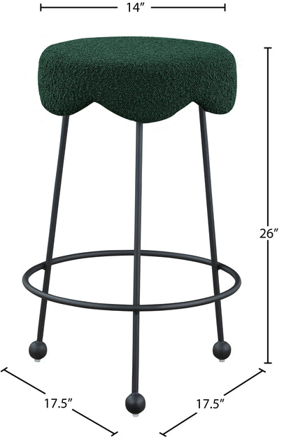 Coco Green Fabric Counter Stool C