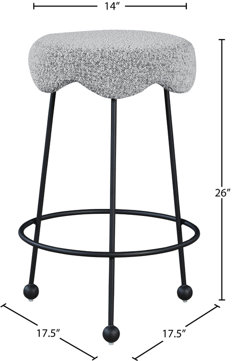 Coco Grey Fabric Counter Stool C