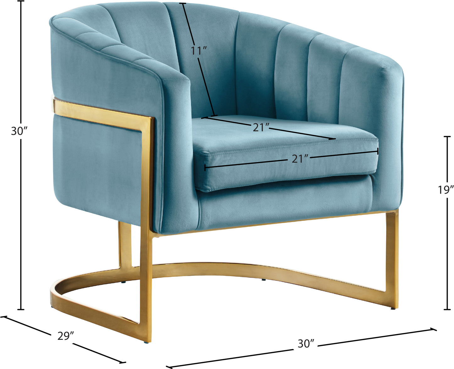 dixie aqua velvet accent chair aqua